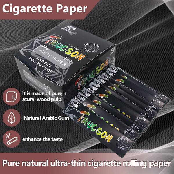 Papel de cigarro preto sem cartões, papel em rolo natural não branqueado, ponta de filtro, ponta de filtro de papel em rolo portátil, ponta de filtro pré-enrolada, presente de aniversário, presente de festa