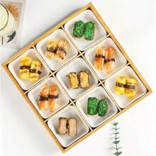 1 件多方形木质储物托盘，厨房整理和储物工具，多用途桌面储物整理器，用于家庭餐桌、节日聚会、庭院休闲 - 彩色 - 查看 5