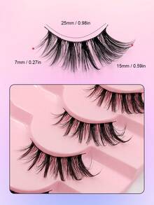 Asiteo 7 Pairs Criss-Cross, Fluffy, Cat Eye Style False Eyelashes - Natural Look, Reusable, Suitable For Daily Use - Natural Lashes - View 4