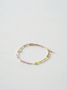 Tropiscape Vòng tay thủ công đính hạt kiểu Bohemian ngọt ngào và lãng mạn cùng ngọc trai giả tự nhiên, mang đến cảm giác nghỉ dưỡng, thư giãn, thích hợp cho mùa thu đông, phong cách Cottagecore và trang phục mùa hè. - Nhiều màu - Xem 5