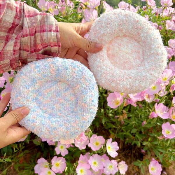 1 pieza, Posavasos de tela con forma de dona, Tapete aislante del calor, Posavasos para té, Individuales, Ideal para decoración de comedor y protección de tazas, Adecuado para cocina y decoración del hogar, Perfecto para fiestas festivas, Decoración de cocina y comedor, Fondo de fotografía y decoración de escritorio