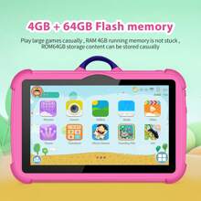 Tablette pour enfants de 7 pouces / processeur quadricœur 1,3 GHz / Android 13 MTK8321 / résolution IPS haute définition 1280 x 800 / caméra 2 Mpx + 5 Mpx / batterie 4 000 mAh / compatible WiFi et contrôle parental / jeux éducatifs / boîtier en plastique ABS et silicone BDF C8 (inclus : boîte d'emballage, câble de données, manuel, OTG, épingle pour carte)