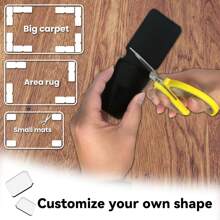 Rug Carpet Non Slip Grippers, Reusable And Washable Double Sided Carpet Tape Pads, Strong Adhesive Grippers For Area Rugs, Keep Corners Flat, No Damaging For Floor Removable, 4/8/16Pcs Room Decor Back To School
