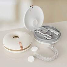 1 件装甜甜圈牙套盒便携式收纳盒，适用于正畸隐形矫正器 - 彩色 - 查看 4