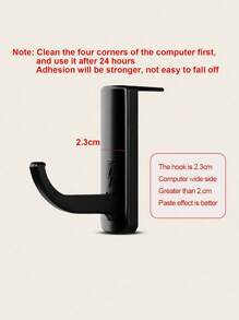 Suporte de fone de ouvido com gancho, 2 peças, adequado para fones de ouvido de PC, monitor, mesa, suporte de parede para jogos, suporte compacto e resistente para fone de ouvido que não só oferece suporte firme, mas também economiza espaço em materiais escolares, de volta às aulas