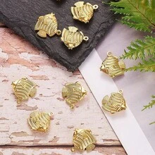 5Pcs Stainless Steel Sea Animals Shells Hollow Charms For DIY Jewelry Bracelet Necklace Earrings Making Small Pendants Findings - Multicolor - View 4