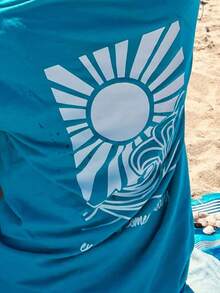 Women Y2k Oversized Graphic Tees Floral Print Short Sleeve Crewneck T Shirts Loose Fit Summer Going Out Tops For Teen Girls Aesthetic Clothes 2000s Beach Shirts For Women Streetwear - 藍色 - 查看 4