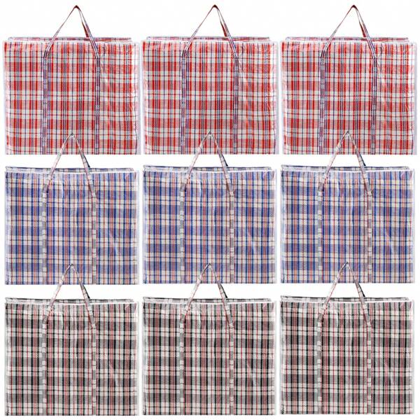 1-6PCS Multi-Color Grid Storage Bundles - Coated Fabric & Reinforced Handles, Compact For Clothes/Books/Laundry - Perfect For Apartment/Office/Back-To-School, Gift-Friendly For Friends/Neighbors - Checkered Design (Home Organization/Dorm Storage/Gift Ideas)