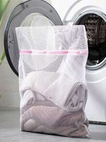 1pc Laundry Mesh Bag - Large Washing Machine Bag For Underwear, Delicate Clothes & Summer Tops - Multicolor - View 2