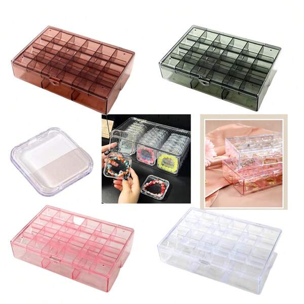 1 Stück/hochwertige exquisite Schmuckaufbewahrungsbox, antioxidatives Ohrstecker, Ohrringe, Halskette, Ring Ausstellungsregal, Kette Acryl Schmuckbox für Frauen Aufbewahrungsorganizer Reiseaccessoires Geschenk für Väter Schulanfang