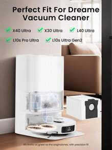 Dust Bags Compatible With Dreame L10S Pro Ultra Heat/X50 Ultra/X40 Ultra / X30 Ultra / L10s Pro Ultra / L40 Ultra /L10s Ultra Gen Vacuum Cleaner Dust Bag Accessories Parts