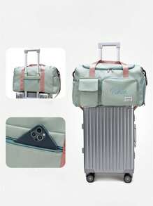 1 pezzo Borsa da viaggio multifunzionale personalizzabile per donne, borsa da palestra con scomparto asciutto/bagnato, manica trolley convertibile, borsa a tracolla con ricamo alla moda, borsa a tracolla pieghevole con scomparto per le scarpe, ottimo regalo per madre, amici, Natale, San Valentino, Festa della Mamma, Festa dell'Insegnante, Festa degli Infermieri, compleanno, forniture scolastiche, studenti di scuola media, studenti di scuola superiore, studenti universitari, matricole, studenti del secondo anno, studenti più giovani