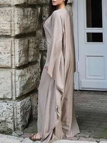 Unadoll Women's Autumn Leisure Outing Festival Date Music Festival Mother's Day Easter Back To School,Christmas, Straight Waist Elegant Robe Dress