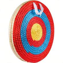 Archery Target Hand-Made Round Target Shooting Bow For Recurve Bow Compound Bow Or Longbow 20 Inches Diameter - Red - View 3