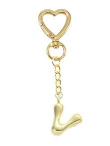 Cute Bubble Letters, Cute Heart Necklace Pendant Bag, Lucky Pendant, Cute Hip-Hop Style Initials, Letters A-Z, Shiny Alloy Bag And Backpack Pendant, Perfect Gift For Birthdays And Special Occasions, Keychain Bag Backpack Pendant, Car Pendant, Ladies' And Girls' Gifts, Wallet And Handbag Accessories, Gifts For Lovers, Teachers, Mothers. - Gold - View 29