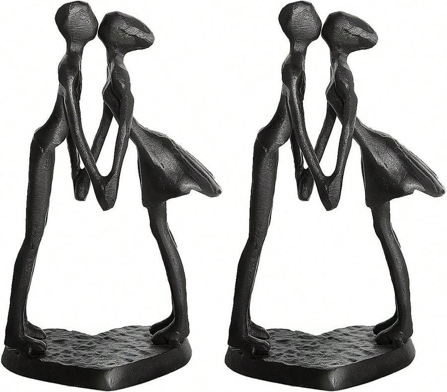 DreamsEden Couple Gifts Iron Sculpture, Timeless Anniversary Romantic Gift For Her Him Wife Husband Girlfriend Boyfriend Valentines Birthday, 6 Inch - Kissing Couple - View 1