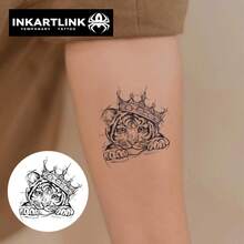 INKARTLINK 老虎草本汁纹身 魔法纹身 15天纹身 半永久纹身 逼真假纹身 持续1-2周 - 黑色 - 查看 3