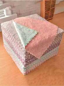 20/10/5pcs Extra Large & Thick Cleaning Cloths, Soft Absorbent Non-Stick Oil, Easywels, Suitable For Kitchen, Dining Table Cleaning, Kitchen Cleaning Tools, Car Washing Cloths, Super Absorbent Microfiber Dishcloths, Strong Oil Removal Ability, No Shedding, Random Colors