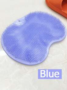 1pc/2pcs Silicone TPR Bath Massage Mat, Foot Massage Brush, Wall-Mounted Bathroom Back Scrubber With Suction Cup