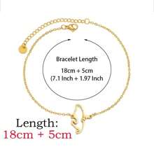 1 Stück 16cm/18cm/21cm Kontur Martinique Landkarte Armband Edelstahl Frankreich Schmuck Fußkette