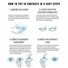 FUNSACHY[0~-8.00]Myopia Contact Lenses Color Brown/Blue/Gray Eye Contacts With Degree Prescription Lenses Grade 14.5mm Big Eyes Natural Lens Halloween Costume Cosplay - HAWAII-gRAY - View 6