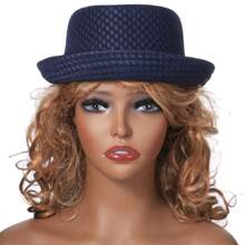 JEWELRYWE Men's Women's Simple England Jazz Hat, Breathable Mesh Bowler Hat, Sun Hat