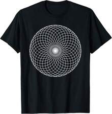 Camiseta con forma geométrica tórica, sagrada geometría - Negro - Ver 1