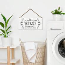 1pc Rustic Wooden Laundry Room Sign - 'Land Of The Disappearing Socks' Hanging Plaque - Versatile Wall Decor For Home, Bathroom, Washhouse, Easy To Hang With Rope Room Decor Bedroom Decor Home Decor