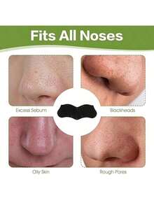 5/10pcs Bamboo Charcoal Face Cleansing Strips, Suitable For Blackhead, Pore Cleaning, Deep Cleansing Nose Blackhead Remover, Effective Oil Control For Men & Women - Multicolor - View 4