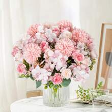 1/3PCS Artificial Flowers Silk Tea Roses Bouquet Chrysanthemum Plastics Plants Bridal Bouquet Valentine's Day Fake Plants Wedding Decoration DIY Wreath Material, Bride Holding Wrist Flower Decoration Accessories, Wedding Car Decoration, Lintel Arch Decoration, Home, Dining Room, Bedroom, Vase Decoration, Birthday Party Decoration Materials New Year Gifts,Fall Decor,Autumn
