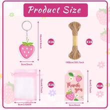 49 pezzi di portachiavi, etichette regalo e decorazioni per feste, contenente 16 portachiavi a forma di farfalla, 16 cartoncini a forma di farfalla, 16 sacchetti in organza e 10 m di corda per decorazioni per feste