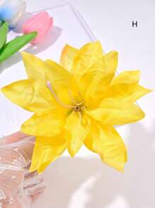 1pc Tropical Style Faux Flower Hair Clip, Suitable For Travel Photo Shoot And Outfit Accessory Claw Clips Hair Claws Hair Barrettes