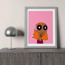 1 件卡通飞天小女警动漫海报印刷品海报艺术品可爱房间装饰家居装饰帆布画壁画印刷品图片 - 彩色 - 查看 7