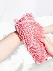 1pc/2pcs Silicone TPR Bath Massage Mat, Foot Massage Brush, Wall-Mounted Bathroom Back Scrubber With Suction Cup