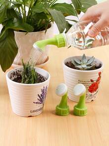 1pc/3pcs Creative Gardening Watering Cans And Sprinklers, Home Potted Plant Watering Tools - Green - View 2