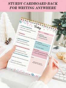 1pc ADHD To Do List Notepad, Simple A5 Undated To Do List Daily Planner Notepad With Multiple Functions For Task & Goals Management, 52 Sheets, Office & School Supplies, Fathers Day Gifts,School Supplies,Back To School