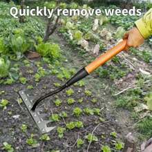 1pc Thickened Multi-Function Garden With Teeth - Weeding, Soil Tilling, Detachable Rake Head