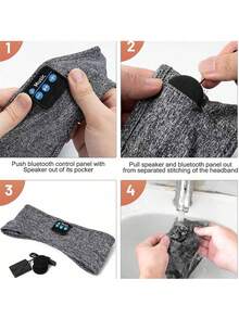 无线运动头带耳机，配备超薄高清立体声扬声器，男女通用，非常适合睡眠、锻炼、慢跑、瑜伽、失眠、航空旅行、冥想 - 彩色 - 查看 6