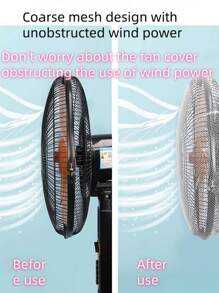1pc Fan Guard - Anti-Pinch Net, 2025 Best Selling New Model 1pc White/Black Electric Fan Protective Net, Child-Fan Cover, Net, Round Protective Cover, Durable Dust Cover - Essential Cleaning Tool To Meet Home, Apartment And Dorm Dust-Proof Needs