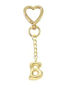 Cute Bubble Letters, Cute Heart Necklace Pendant Bag, Lucky Pendant, Cute Hip-Hop Style Initials, Letters A-Z, Shiny Alloy Bag And Backpack Pendant, Perfect Gift For Birthdays And Special Occasions, Keychain Bag Backpack Pendant, Car Pendant, Ladies' And Girls' Gifts, Wallet And Handbag Accessories, Gifts For Lovers, Teachers, Mothers. - Gold - View 15