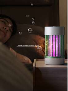 Lámpara mata mosquitos de color aleatorio, trampa eléctrica para moscas, trampa para mosquitos alimentada por USB, adecuada para diversos escenarios, protege el entorno de vida - Multicolor - Ver 3