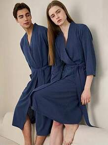 1 قطعة رداء منزلي و حمام خفيف الوزن، لبس منزلي للزوجين، بشكل قماش مربع بسيط، سريع التجفيف وصديق للبشرة، عودة إلى المدرسة