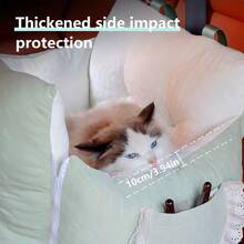 1 pieza Cama de viaje para mascotas de gatos y perros con seda refrescante - Portador ajustable con bandolera con fijación segura para viajes al aire libre
