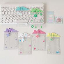 Transparent Glitter Cute Frog Penguin 3 Inch Pvc Student Girl Heart Card Holder Small Card Random Card Organizer Card Back To School - Multicolor - View 11