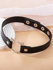 1pc New Fashion Cat Ear PU Leather Choker Necklace Women Chocker Necklaces Accessories Punk Neck Strap Wedding Bride Jewelry Gift - Black - View 4