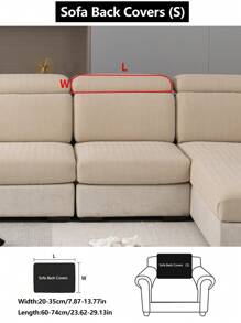1 pieza Funda elástica para sofá, funda para cojín de asiento de sofá para todas las estaciones, a prueba de polvo, lavable a máquina, resistente a la decoloración, adecuada para sofás en forma de L y de 1/2/3/4 plazas, apta para mascotas, ajustable para dormitorio y sala de estar