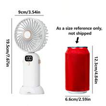 Ventilador de mano mini de verano, con tres formas de usar: se puede sostener con la mano, colocar sobre la mesa o colgar alrededor del cuello. Con batería recargable incorporada, adecuado para viajes, campamentos, fiestas, un regalo especial.