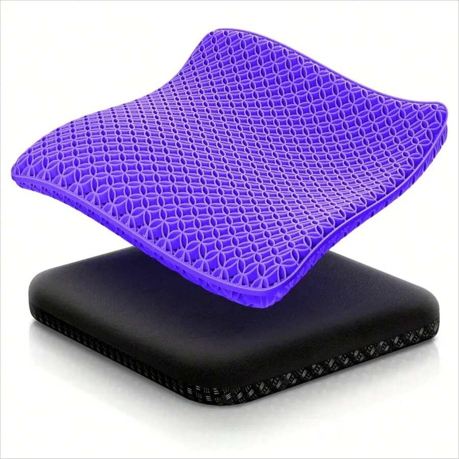 1PC Gel Cushion Set With Cloth Cushion Breathable To Relieve Prolonged Sitting Pressure, Suitable For Back, Sciatica, Tailbone Seat Cushion For Office, Car, Support For Multiple Scenarios Room Decor Aesthetic Room Decor Home Decor Living Room Decor Chair Office Chair Chair Cushion Back To School School Supplies
