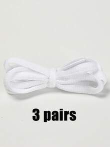 3 Pairs Semi-Circle Shoelaces, Fashionable Versatile Sneaker Shoe Laces Replacements For Sports And Running Shoes - Multicolor - View 3