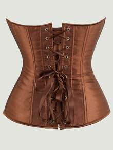 Women's Fishbone Shaping Bustier Crop Top, Waist Cincher Tight Top, New Year Party, Valentine's Day, Holiday Tops, Corset Top, Halloween Costume - Multicolor - View 6